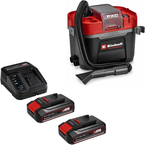 Einhell Professional TP-VC 18/10 Li BL L 18v Cordless L Class Wet and Dry Vacuum Cleaner 10 Litre