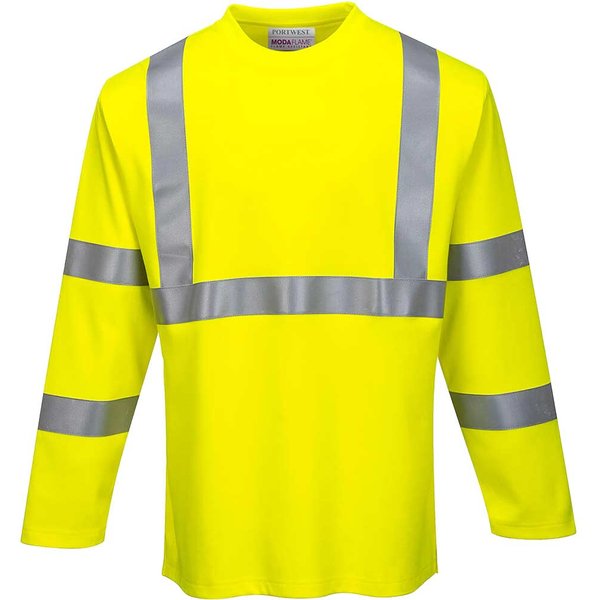 Portwest Flame Resistant Hi Vis Long Sleeve T Shirt