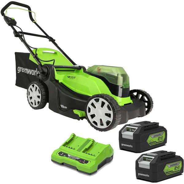 Greenworks G24X2LM41 48v Cordless Rotary Lawnmower 410mm