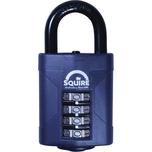 Squire CP50/2.5 Combination Padlock 4-Wheel 50mm Extra Long Shackle 63.5mm Boxed CP5025BX