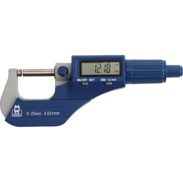 Moore and Wright MW200-01DBL Digital External Micrometer
