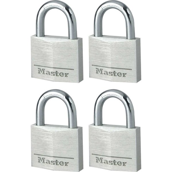 Masterlock Aluminium Padlock Pack of 4 Keyed Alike