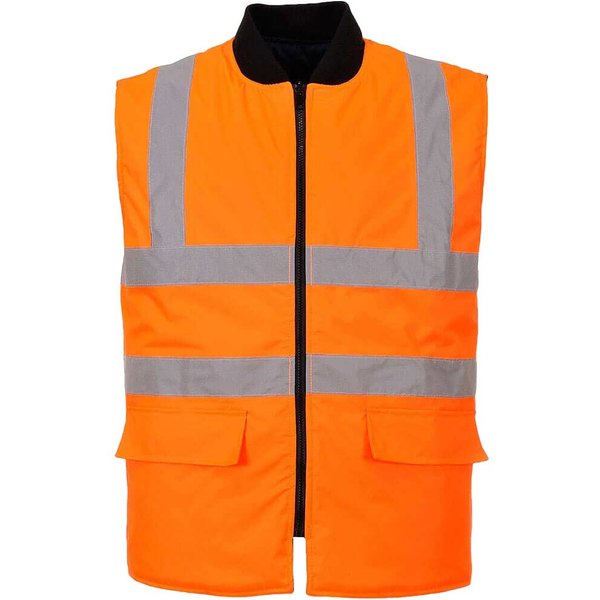 Oxford Weave 300D Class 2 Reversible Hi Vis Bodywarmer