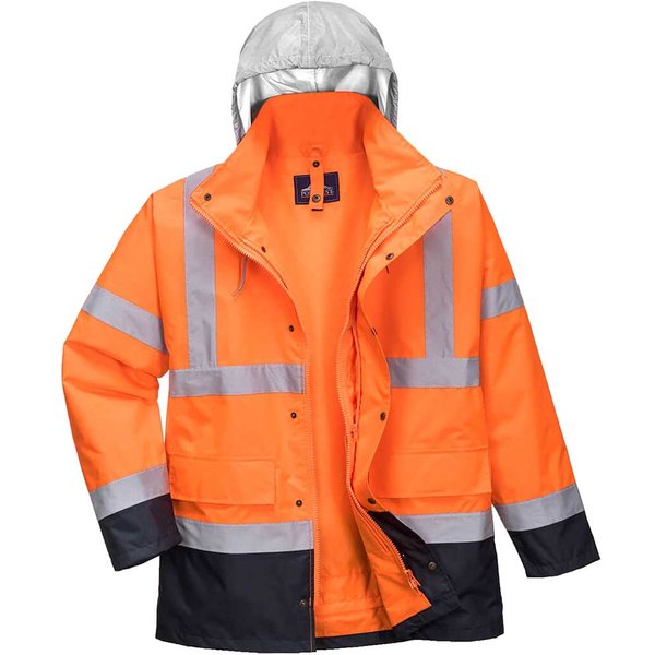 Oxford Weave 300D Class 3 Hi Vis 4-in-1 Traffic Jacket