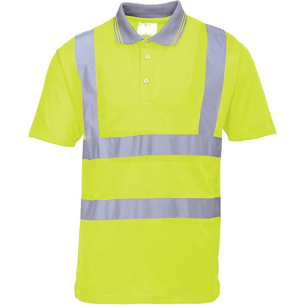 Portwest Mens Hi Vis Polo Short Sleeve Shirt