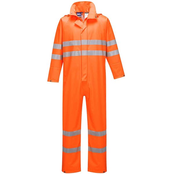 Sealtex Ultra Hi Vis Waterproof Rain Coverall Overall Orange S