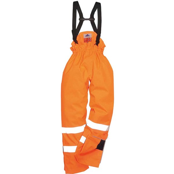 BizFlame Hi Vis Flame Resistant Rain Lined Trousers Orange 3XL