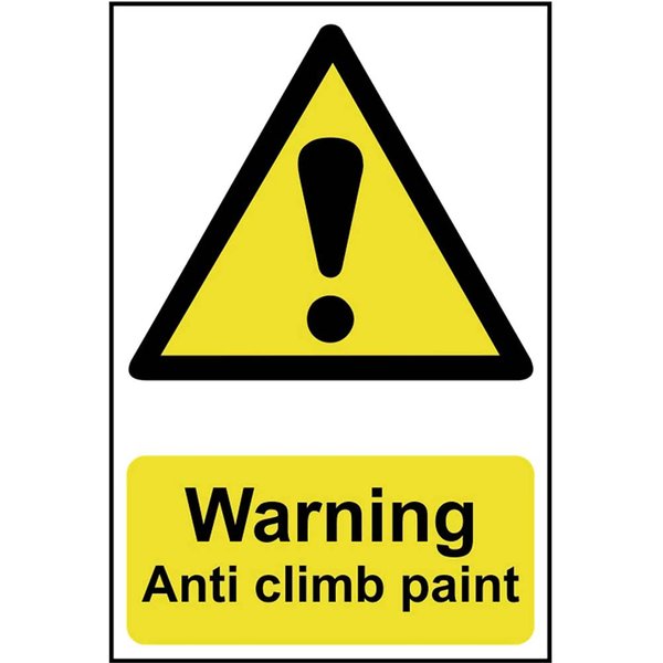 Scan Warning Anti Climb Paint Sign