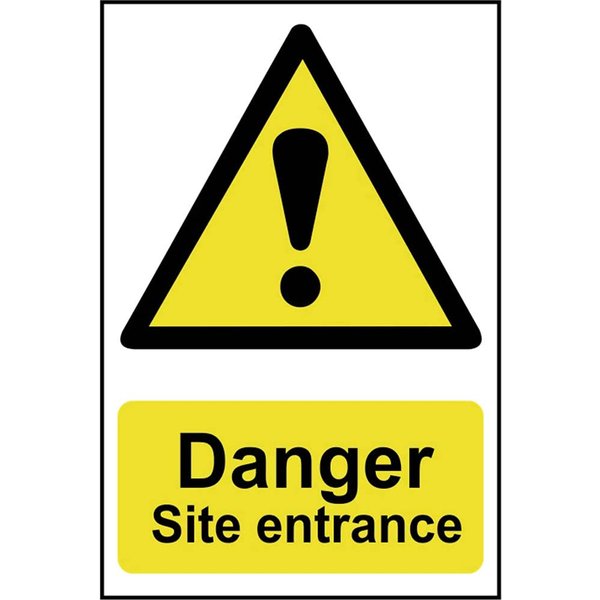 Scan Danger Site Entrance Sign