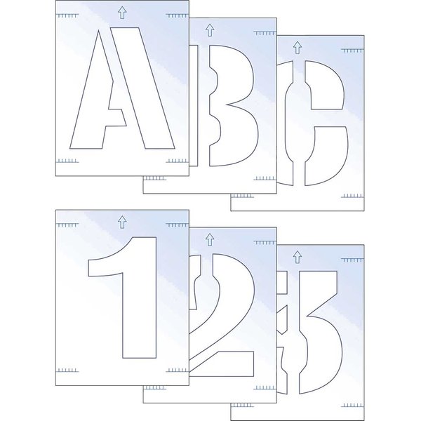 Scan Letter & Number Stencil Kit 50mm 9404