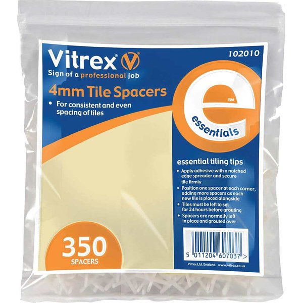Vitrex Essential Tile Spacers 4mm (Pack 350) 102010