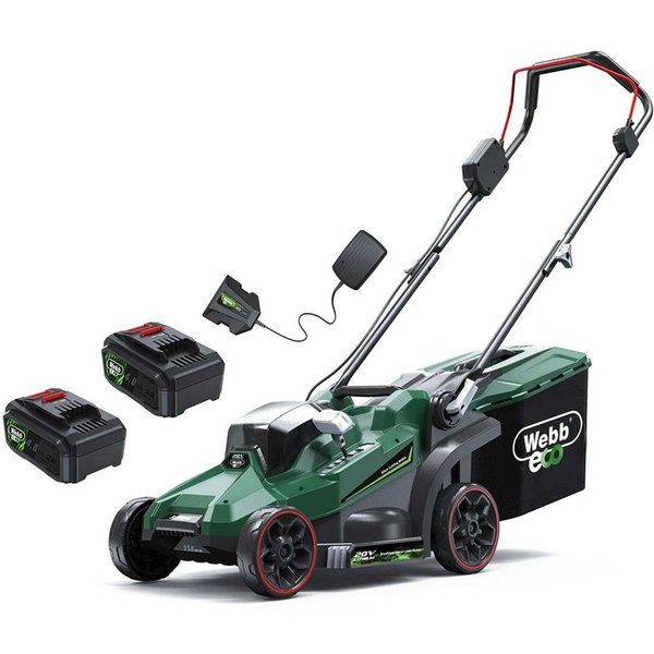 Webb Eco WEV20LM33 20v Cordless Brushless Rotary Lawnmower 330mm