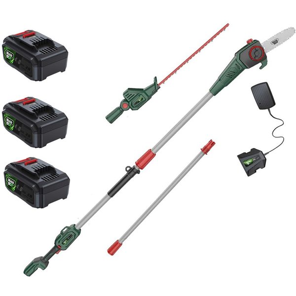 Webb Eco WEV20PSHT 20v Cordless Long Reach Hedge Trimmer 500mm and Pruner Attachment
