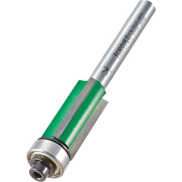 Trend CRAFTPRO 3 Flute Bearing Guided Trimmer Router Cutter