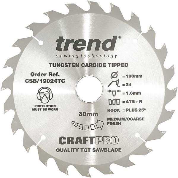 Trend CRAFTPRO Wood Cutting Saw Blade for DeWalt DCS575