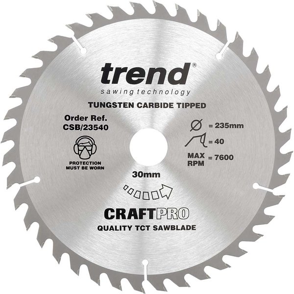 Trend CRAFTPRO Non Stick Wood Cutting Saw Blade