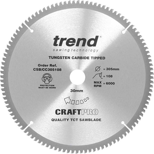 Trend CRAFTPRO Wood Cutting Mitre Saw Blade