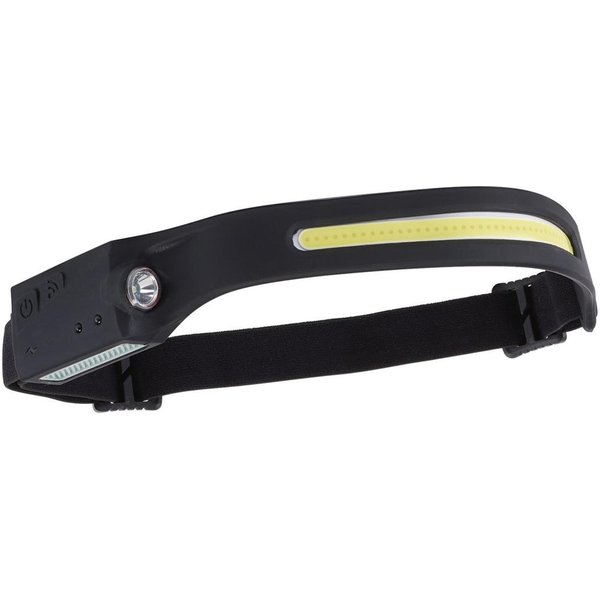 Draper COB LED Rechargeable 2 in 1 Wave Sensor Head Torch Black