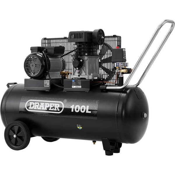 Draper DA100/330 Belt Driven Air Compressor 100 Litre 240v