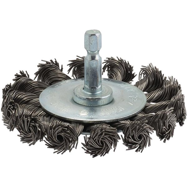 Draper Twisted Knot Wire Wheel 75mm 6mm Shank