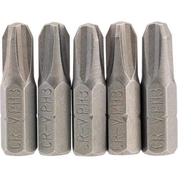 Draper Phillips Screwdriver Bit PH3 25mm Pack of 5