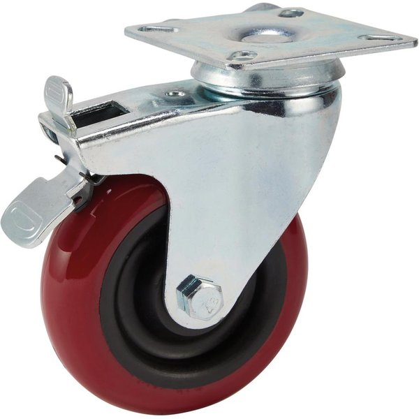 Draper Swivel Plate Fixing Polyurethane Wheeled Castor and Brake
