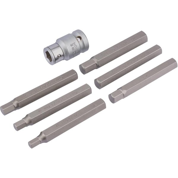 Draper Expert 7 Piece 1/2" Drive Bit Holder and Hexagon Bit Set