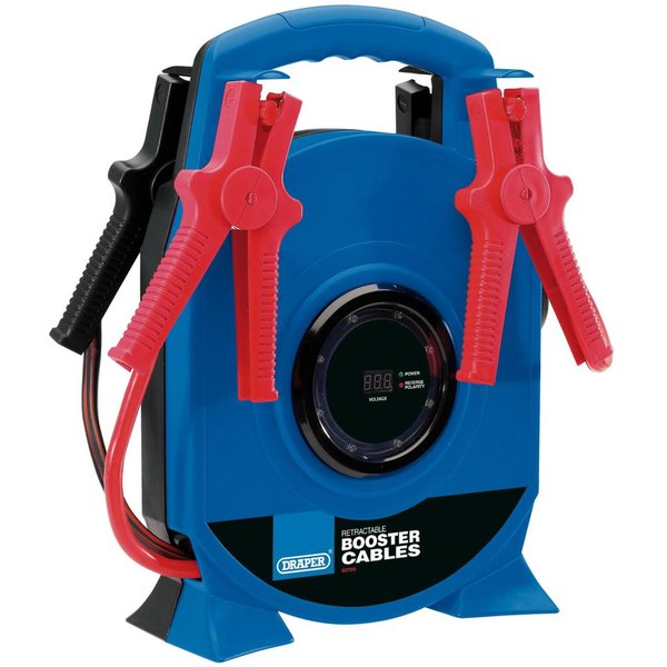 Draper Retractable Booster Cable Jump Leads 3.5m