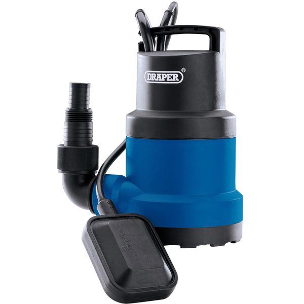 Draper Submersible Water Pump with Float Switch - 250W, Blue