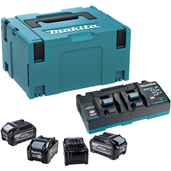 Makita 1911G5-7 40v Max XGT 4 x BL4040F High Output Battery and Twin Charger Kit