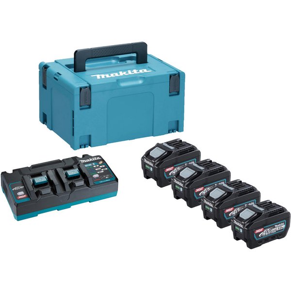 Makita 191U47-2 40v Max XGT Cordless 4 Battery 5ah and 110v Charger Kit 5ah