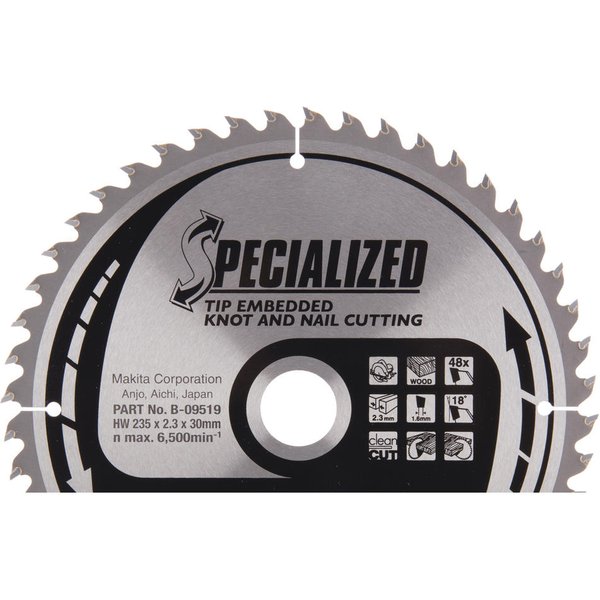 Makita SPECIALIZED Knot and Nail Cutting Saw Blade