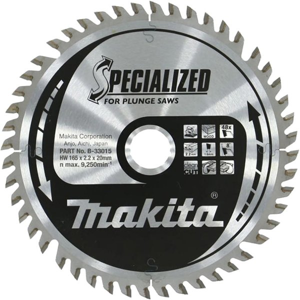 Makita SPECIALIZED Circular Plunge Saw Blade for Wood Cutting