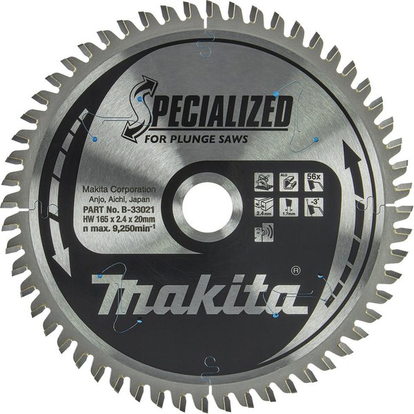 Makita SPECIALIZED Circular Plunge Saw Blade for Aluminium