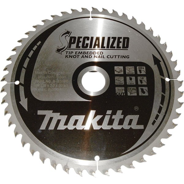 Makita SPECIALIZED Circular Saw Blade for Knot and Nail Cutting 235mm 48T 30mm