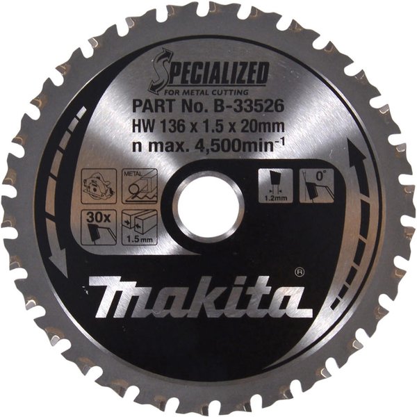 Makita SPECIALIZED Circular Saw Blade for Mild Steel Cutting