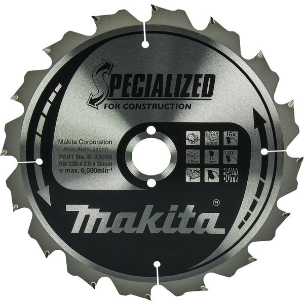 Makita SPECIALIZED Circular Saw Blade for Knot and Nail Cutting