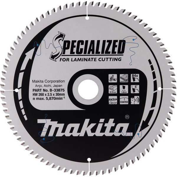 Makita SPECIALIZED Circular Saw Blade for Laminate Cutting