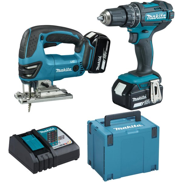 Makita DLX2134TJ 18v LXT Cordless Combi Drill and Jigsaw Kit