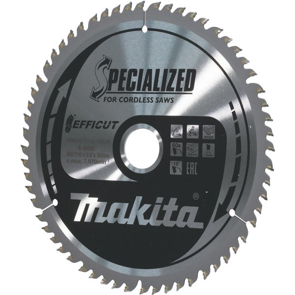 Makita SPECIALIZED Efficut Circular Saw Blade for Wood Cutting