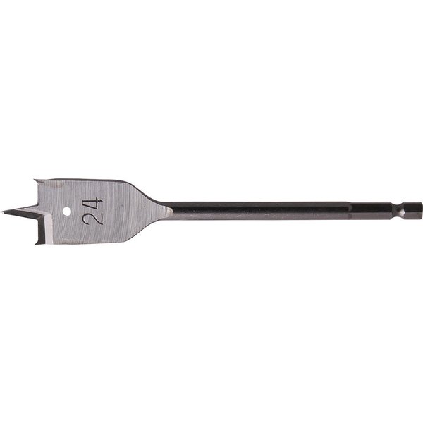 Makita 1/4" Hex Shank Flat Wood Drill Bit 24mm 150mm Pack of 1