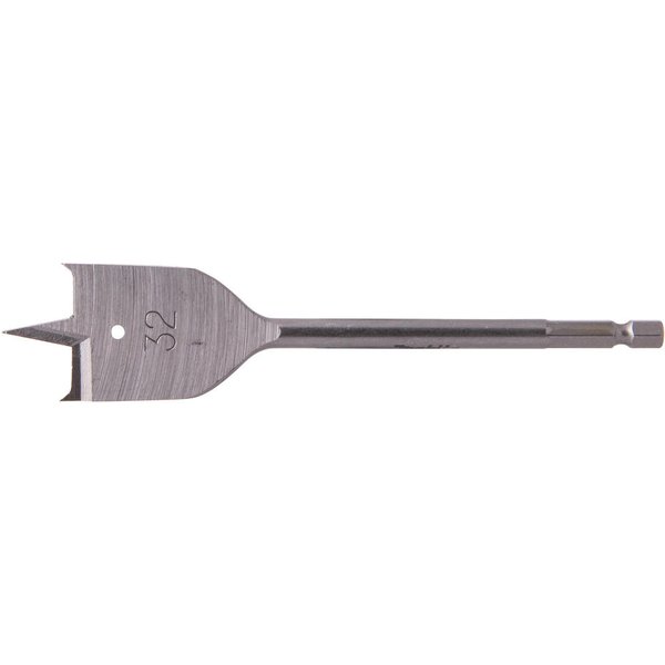 Makita 1/4" Hex Shank Flat Wood Drill Bit 32mm 150mm Pack of 1
