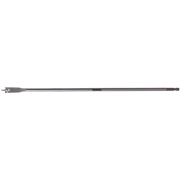 Makita 1/4" Hex Shank Flat Wood Drill Bit 12mm 400mm Pack of 1