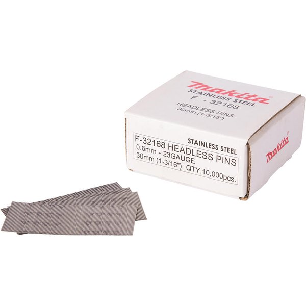 Makita 23 Gauge Stainless Steel Headless Mini Pins