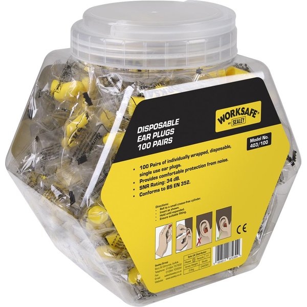 Sealey Worksafe Disposable Ear Plugs
