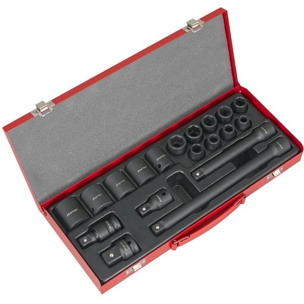 Sealey 19 Piece 1/2" Drive Hexagon WallDrive Impact Socket Set Metric 1/2"