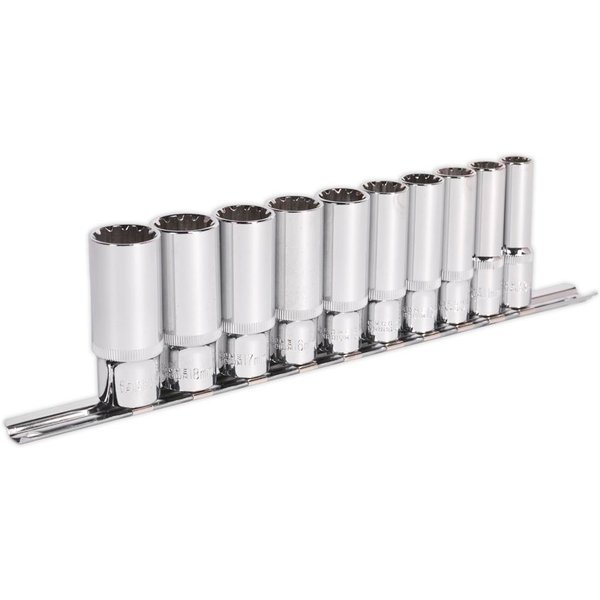 Sealey 10 Piece 3/8" Drive Deep Total Drive Spline Torx Socket Set