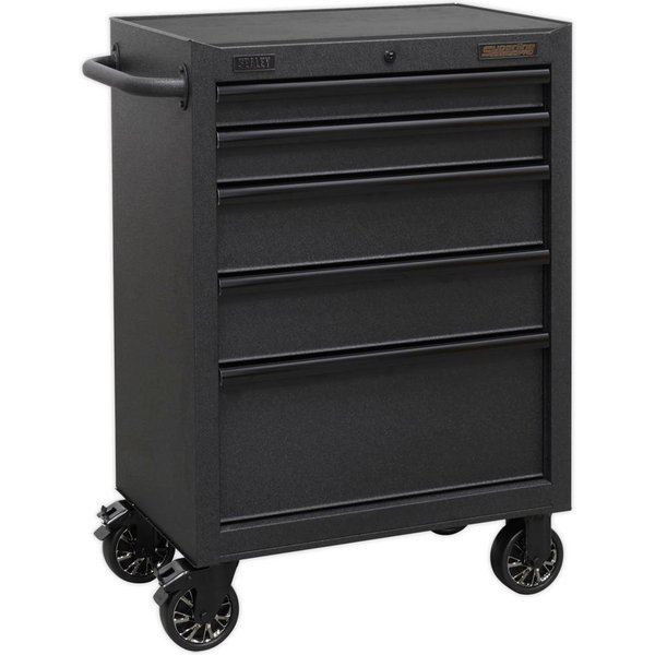 Sealey Superline Black Edition 5 Drawer Roller Cabinet Black
