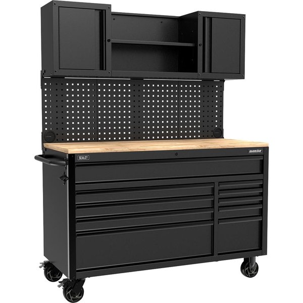 Sealey Superline Pro 10 Drawer Mobile Workstation Black