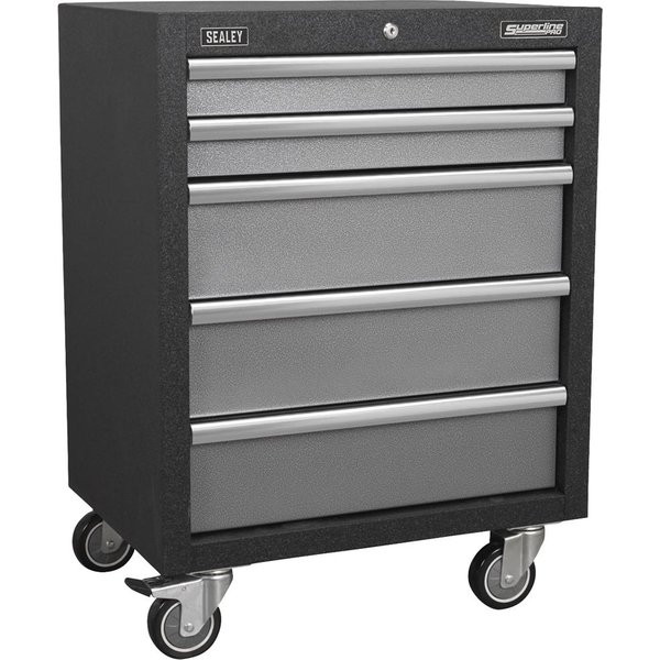 Sealey Superline Pro Modular Mobile Cabinet 5 Drawer MSS System Black / Grey